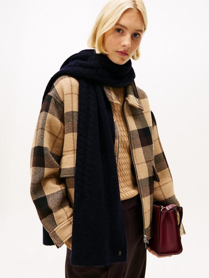 Tommy Hilfiger Sjaal ELEVATED CHIC FLUFFY van kabelbreisel ca. 190 x 35 cm pluizig - Foto 2