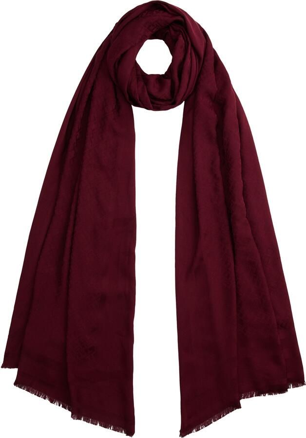 Tommy Hilfiger Sjaal TH Monogram met franjes en th-monogram - Foto 4