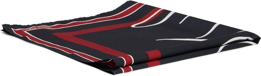 Tommy Hilfiger Sjaaltje TH HERITAGE SCRIPT SILK SCARF vierkantig van zuiver zijde met logo afmetingen 50 xs0 cm - Foto 4
