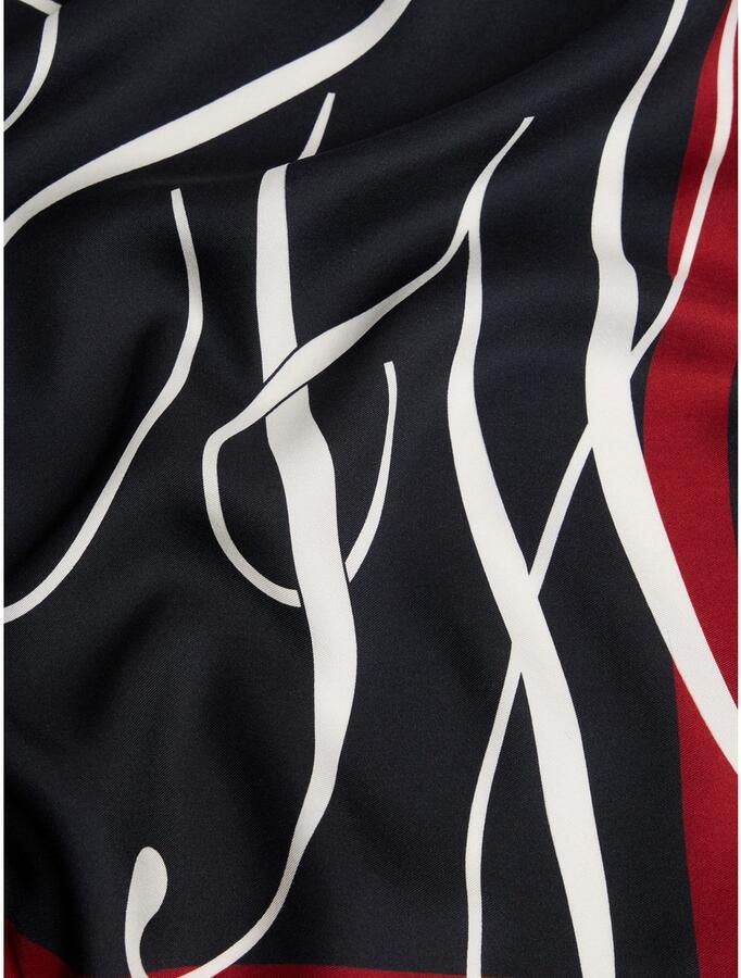 Tommy Hilfiger Sjaaltje TH HERITAGE SCRIPT SILK SCARF vierkantig van zuiver zijde met logo afmetingen 50 xs0 cm