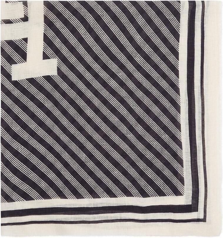 Tommy Hilfiger Sjaaltje TH PREMIUM BEACH SQUARE Gemaakt van puur linnen met streepdesign - Foto 2