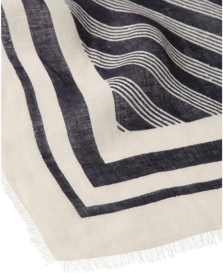 Tommy Hilfiger Sjaaltje TH PREMIUM BEACH SQUARE Gemaakt van puur linnen met streepdesign