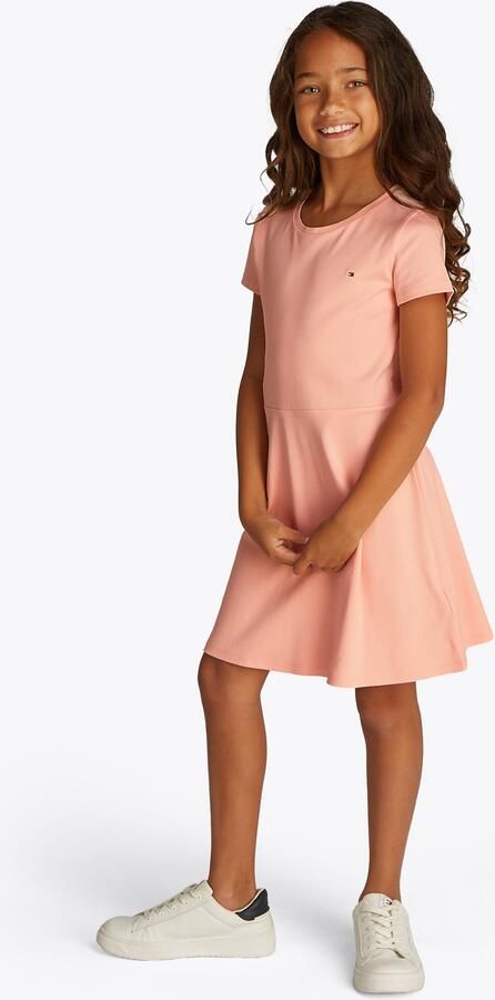 Tommy Hilfiger Skaterjurk ESSENTIAL SKATER DRESS SS met zwijgende rok met logo-borduursel - Foto 5