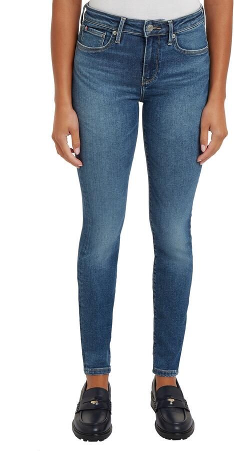 Tommy Hilfiger Skinny fit jeans COMO SKINNY RW BLACK met logo-badge - Foto 12