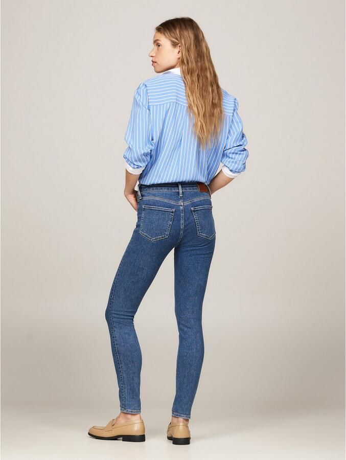 Tommy Hilfiger Skinny fit jeans COMO SKINNY RW BLACK met logo-badge - Foto 3