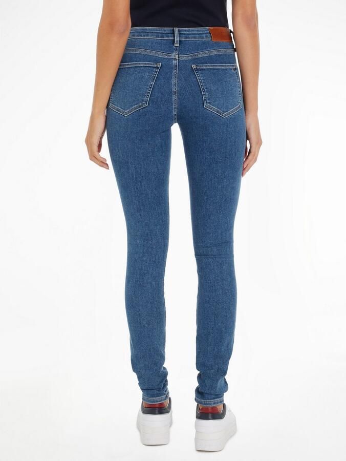 Tommy Hilfiger Skinny fit jeans COMO SKINNY RW BLACK met logo-badge - Foto 6