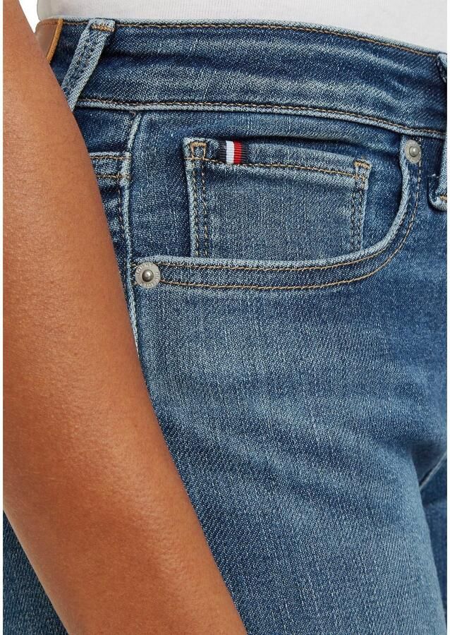 Tommy Hilfiger Skinny fit jeans COMO SKINNY RW BLACK met logo-badge - Foto 8