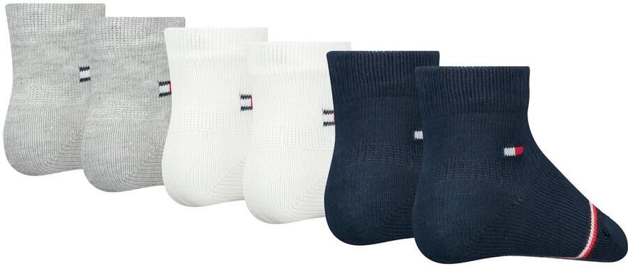 Tommy Hilfiger Sokken TH BABY SOCK 6P ECOM met iconische streepaccenten (Set van 6)