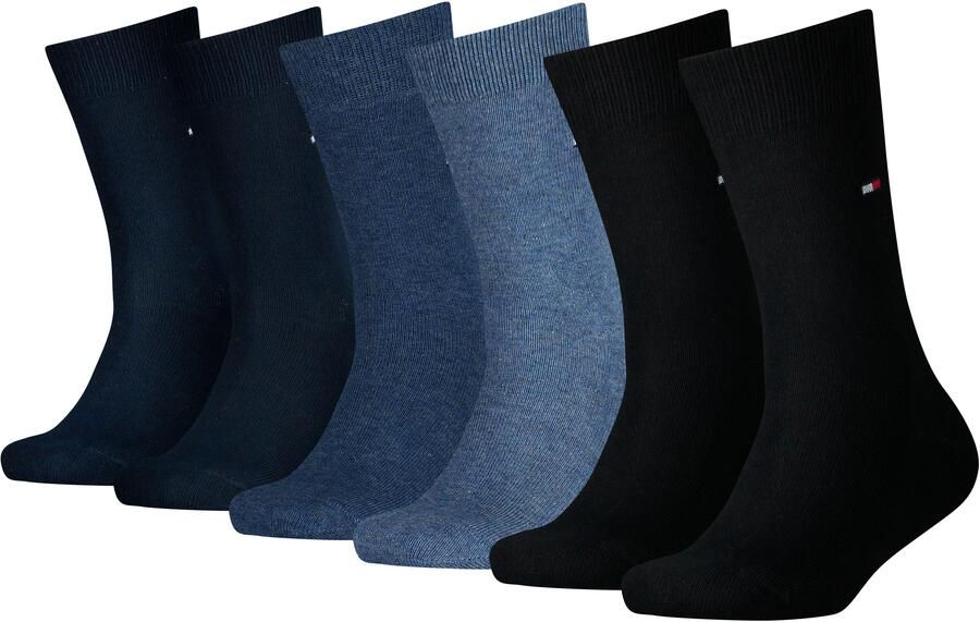 Tommy Hilfiger sokken set van 6 blauw Katoen Effen 23-26 - Foto 2
