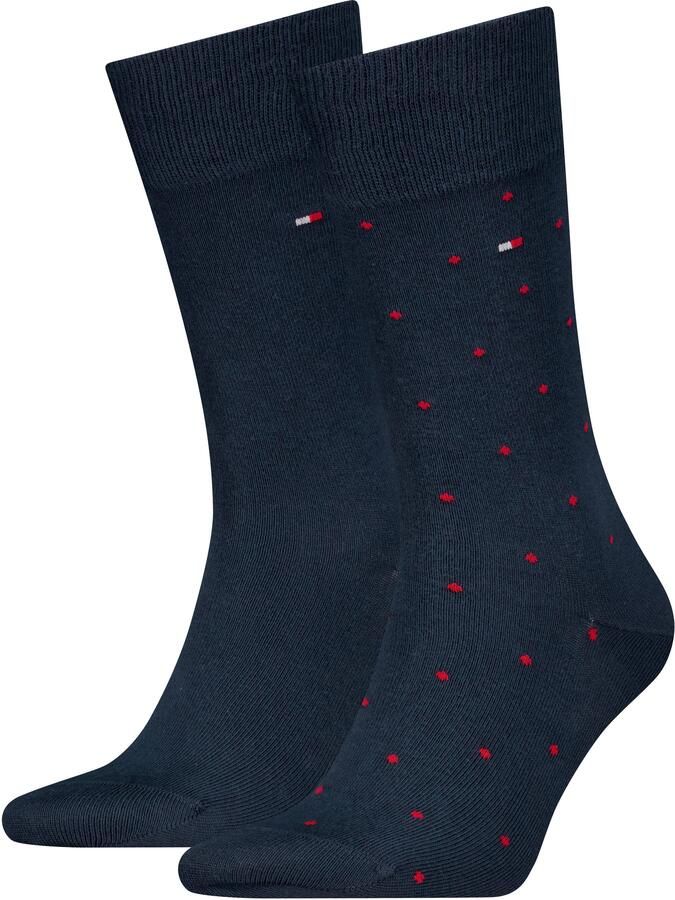Tommy Hilfiger Sokken TH MEN SOCK 2P DOT met klassieke merkdruk (2 paar 2 paar)