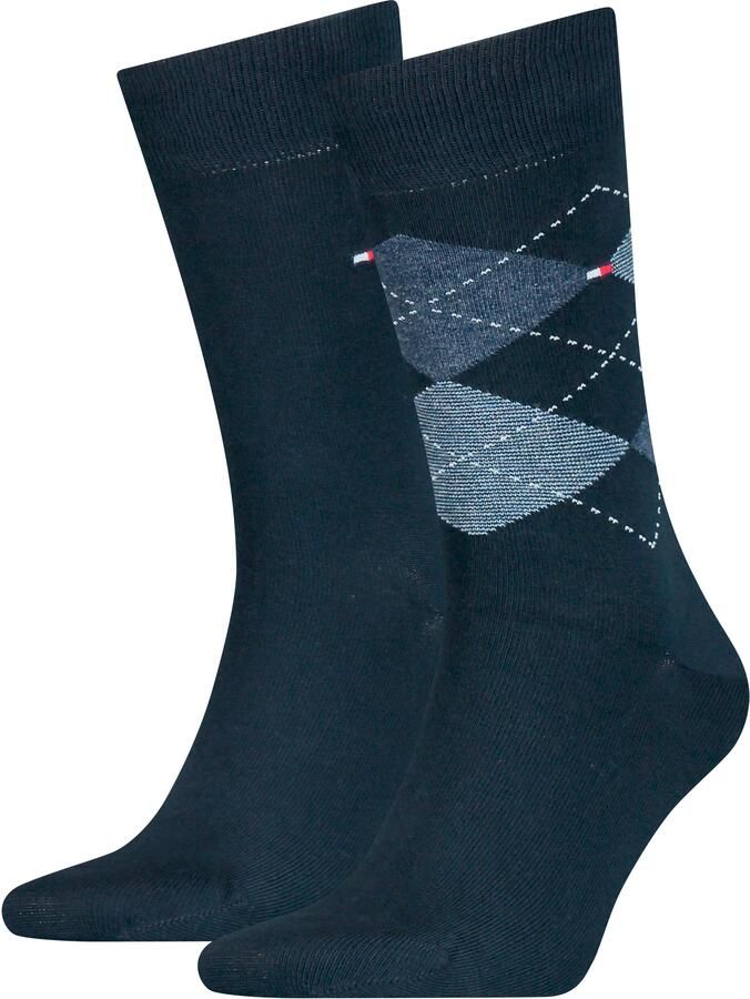 Tommy Hilfiger Sokken TH MEN SOCK CHECK 2P met klassiek argyle-ontwerp (2 paar) - Foto 4