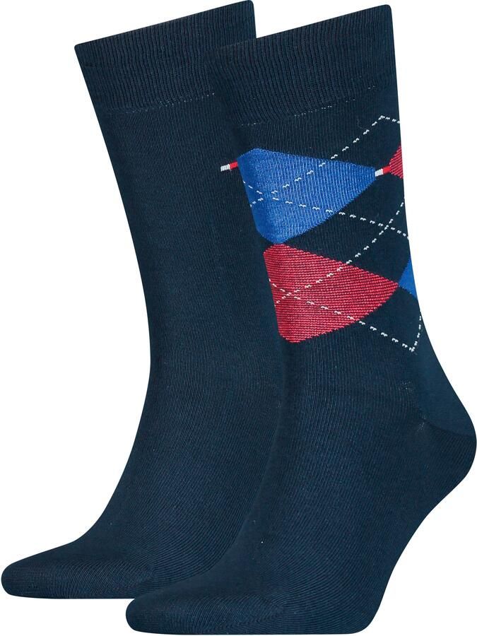 Tommy Hilfiger Sokken TH MEN SOCK CHECK 2P met klassiek argyle-ontwerp (2 paar) - Foto 4