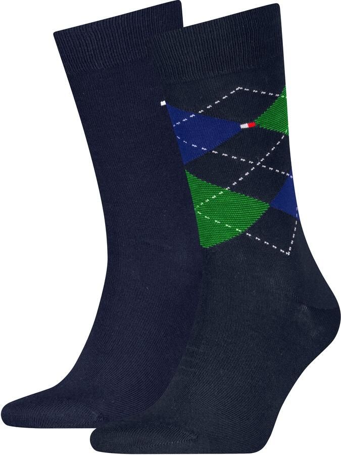 Tommy Hilfiger Sokken TH MEN SOCK CHECK 2P met klassiek argyle-ontwerp (2 paar) - Foto 3