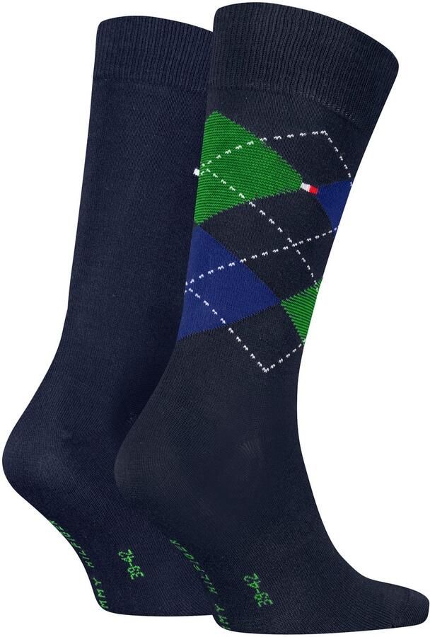 Tommy Hilfiger Sokken TH MEN SOCK CHECK 2P met klassiek argyle-ontwerp (2 paar) - Foto 2