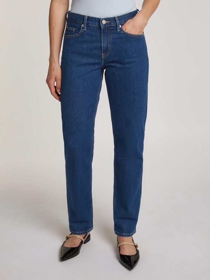 Tommy Hilfiger Straight jeans CLASSIC STRAIGHT RW met logo-badge in enkel-lengte - Foto 5