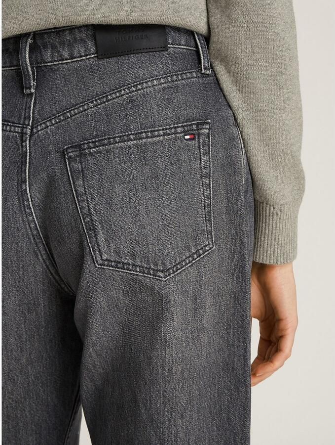 Tommy Hilfiger Straight jeans CLASSIC STRAIGHT RW met logo-badge in enkel-lengte