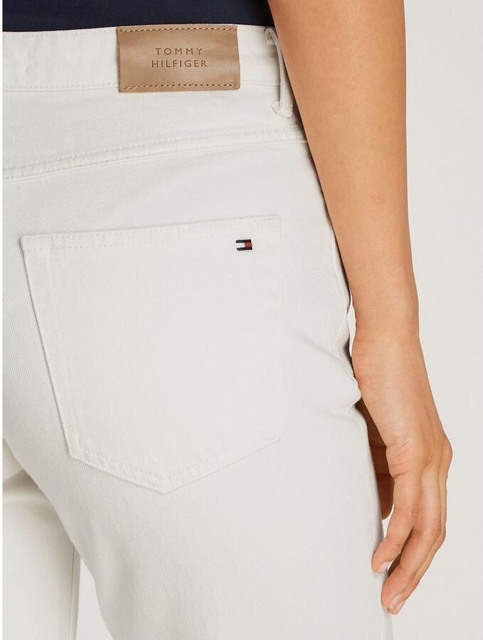 Tommy Hilfiger Straight jeans CLASSIC STRAIGHT RW met logo-badge in enkel-lengte