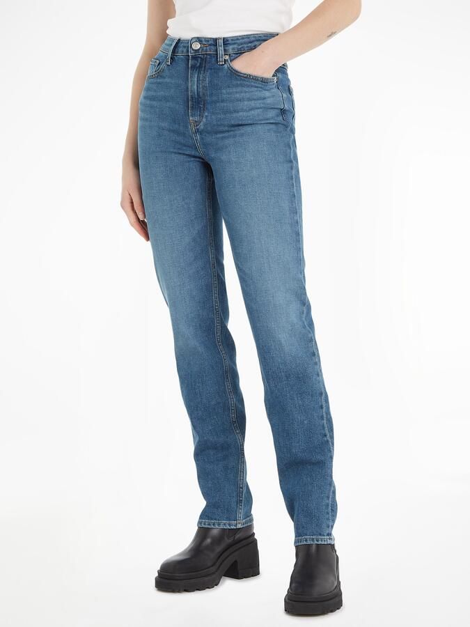 Tommy Hilfiger Straight jeans in blauwe wassing - Foto 4