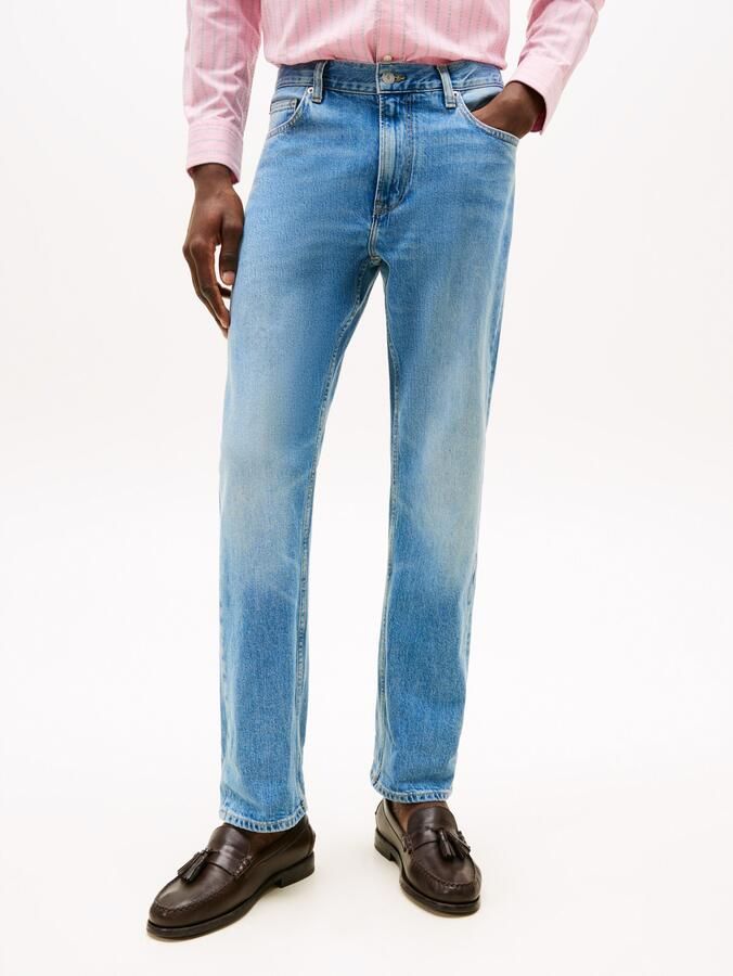 Tommy Hilfiger Straight jeans in blauwe wassing - Foto 4