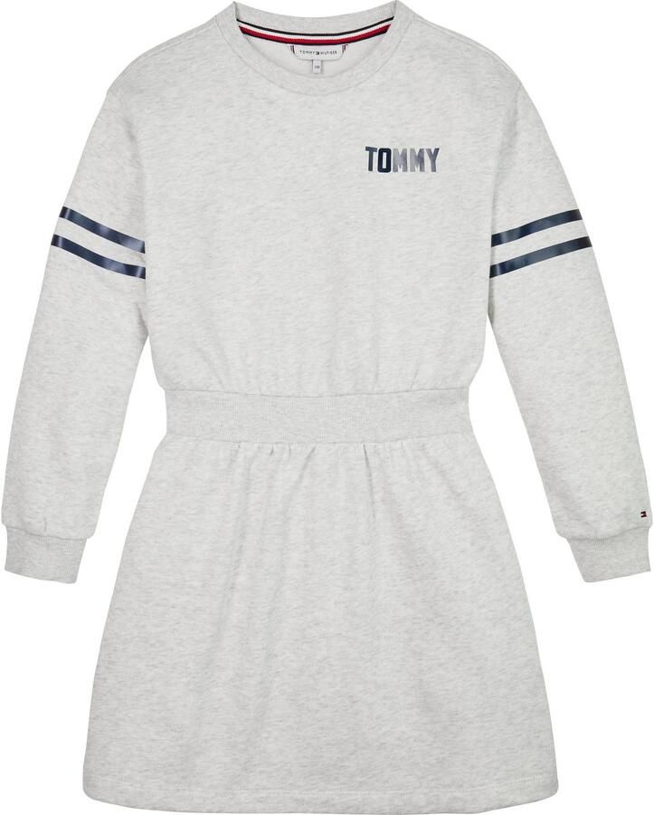 Tommy Hilfiger Sweatjurk SATIN APPLIQUE HWK DRESS LS voor kinderen tot 16 jaar met satijnen applicatie - Foto 2