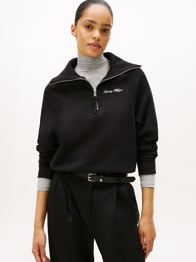 Tommy Hilfiger Classic Script Fleece Half Knit Sweater Dames - Foto 6