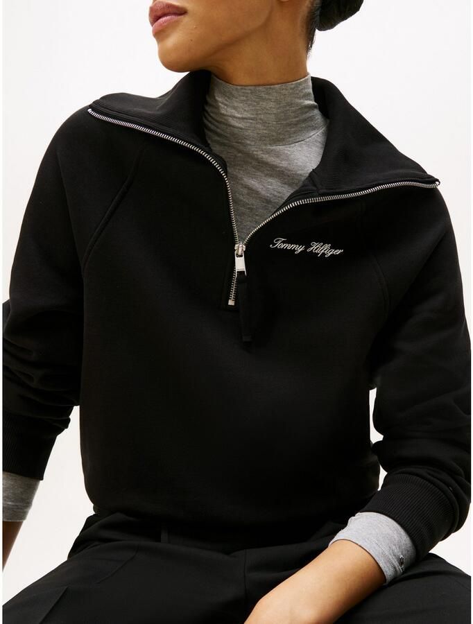 Tommy Hilfiger Classic Script Fleece Half Knit Sweater Dames - Foto 3
