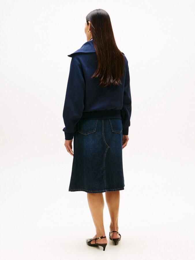 Tommy Hilfiger Classic Script Fleece Half Knit Sweater Dames - Foto 4