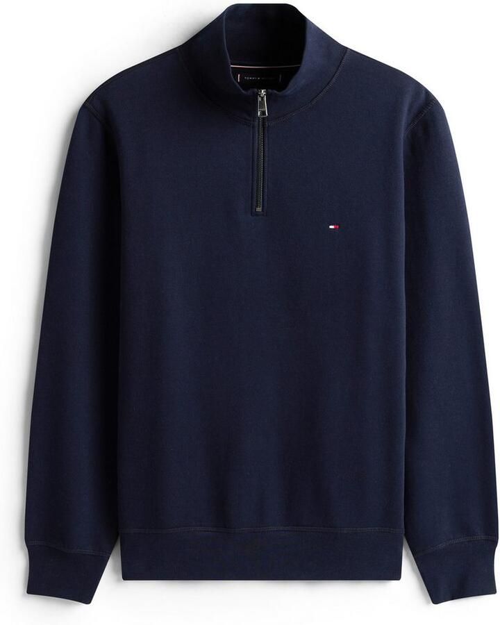TOMMY HILFIGER Heren Truien & Vesten Essential Fleece 1 4 Zip Donkerblauw