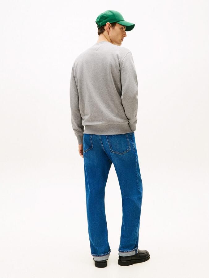 Tommy Hilfiger Grijze Trui Geribbelde Kraag Manchetten Zoom Gray Heren - Foto 6