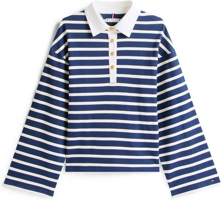 Tommy Hilfiger Sweatshirt GOLDCOLLOURED BUTTON RUGBY TERRY SWTSHRT - Foto 4