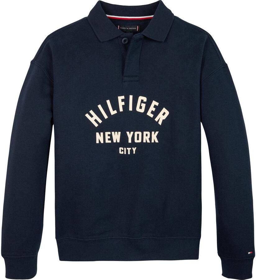 Tommy Hilfiger Sweatshirt HILFIGER GRAPHIC SWEATSHIRT voor kinderen tot 16 jaar met polokraag - Foto 3