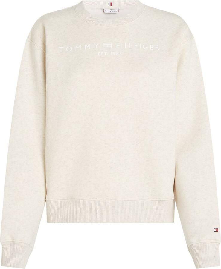 TOMMY HILFIGER Dames Truien & Vesten Mdrn Reg Corp Logo C-nk Swtshrt Beige