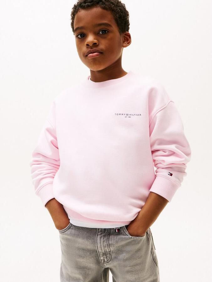 Tommy Hilfiger Sweatshirt MINI CORP C-NECK SWEATSHIRT voor kinderen tot 16 jaar met logostiksel - Foto 4