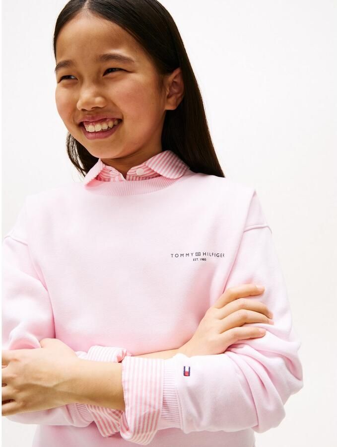 Tommy Hilfiger Sweatshirt MINI CORP C-NECK SWEATSHIRT voor kinderen tot 16 jaar met logostiksel - Foto 3
