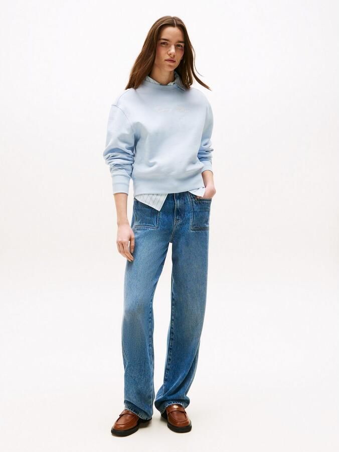 Tommy Hilfiger Sweatshirt SCRIPT REG PIQUE SWTSHRT met script-logo-opschrift - Foto 2