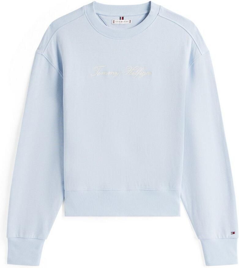 Tommy Hilfiger Sweatshirt SCRIPT REG PIQUE SWTSHRT met script-logo-opschrift