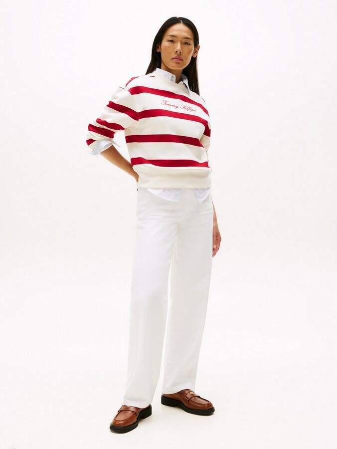 Tommy Hilfiger Sweatshirt SCRIPT REG PIQUE SWTSHRT met script-logo-opschrift