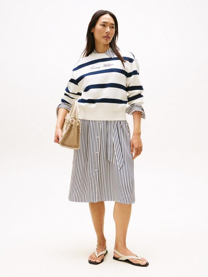 Tommy Hilfiger Sweatshirt SCRIPT REG PIQUE SWTSHRT met script-logo-opschrift - Foto 2