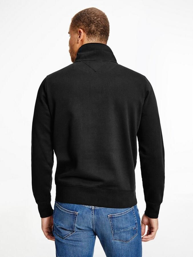 Tommy Hilfiger Logo Mockneck trui zwart Mw0Wm20954 BDS Zwart Heren - Foto 3