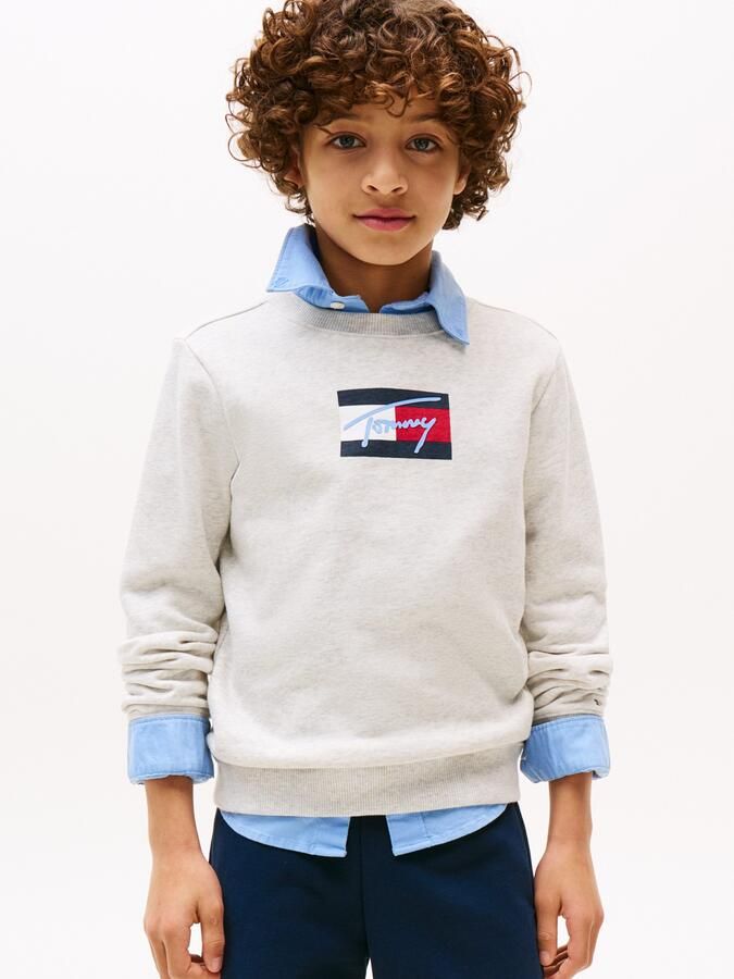 Tommy Hilfiger Sweatshirt TOMMY SCRIPT FLAG SWEATSHIRT voor kinderen tot 16 jaar vlag-logo-print - Foto 6