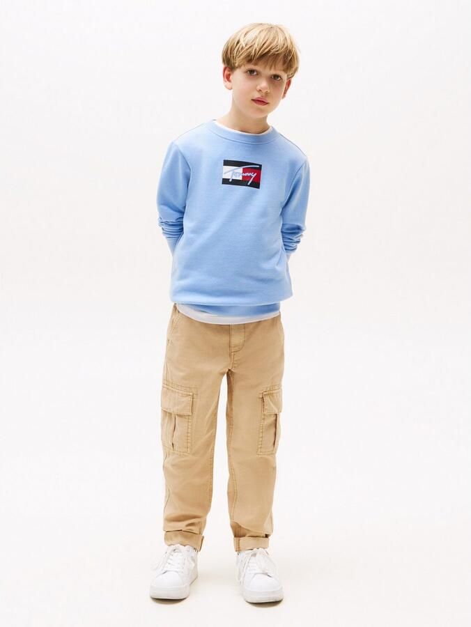 Tommy Hilfiger Sweatshirt TOMMY SCRIPT FLAG SWEATSHIRT voor kinderen tot 16 jaar vlag-logo-print - Foto 4