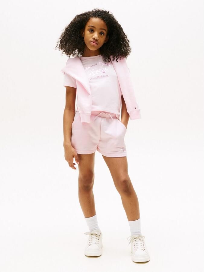 Tommy Hilfiger Sweatshort TOMMY SCRIPT SWEATSHORT voor kinderen tot 16 jaar glanzend logo opschrift - Foto 3