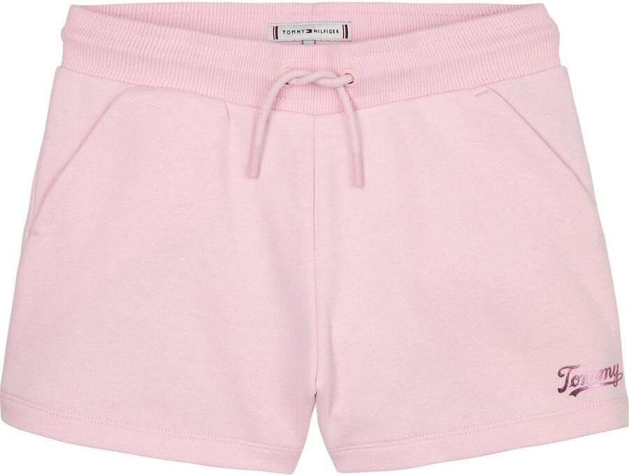 Tommy Hilfiger Sweatshort TOMMY SCRIPT SWEATSHORT voor kinderen tot 16 jaar glanzend logo opschrift - Foto 2