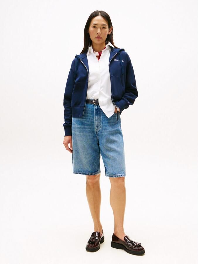 Tommy Hilfiger Sweatvest SCRIPT REG PIQUE ZIP-UP HOODIE met script-logo-opschrift - Foto 2