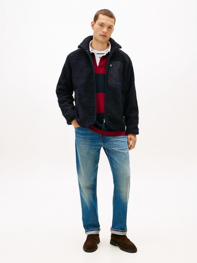 Tommy Hilfiger Sweatvest TEDDY FLEECE ZIP THROUGH Overgangsjas herfstjas teddy pluche zachte jas - Foto 2