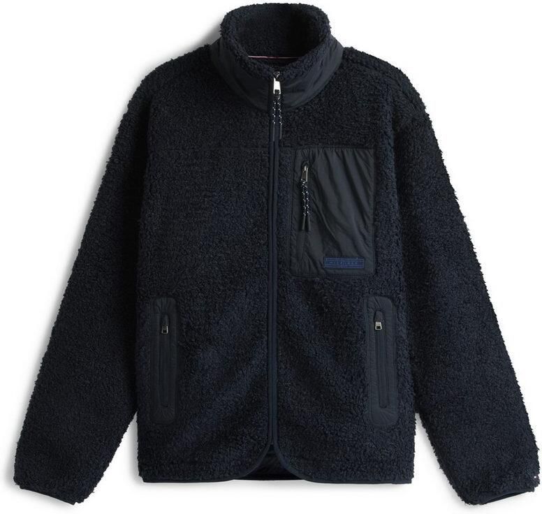 Tommy Hilfiger Sweatvest TEDDY FLEECE ZIP THROUGH Overgangsjas herfstjas teddy pluche zachte jas - Foto 4