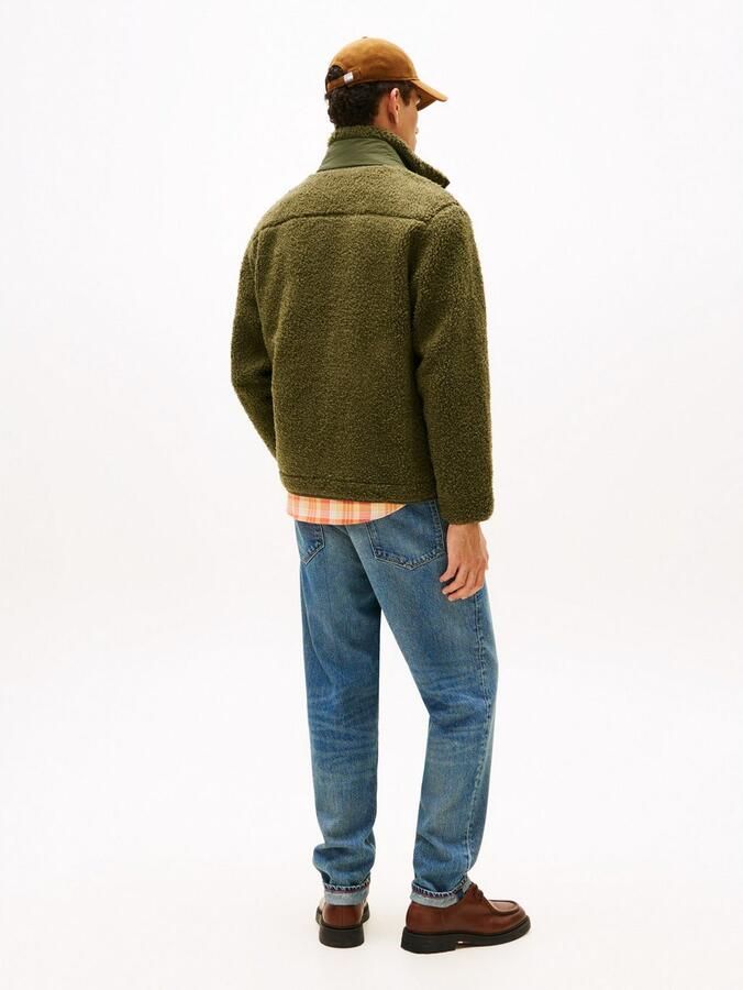 Tommy Hilfiger Sweatvest TEDDY FLEECE ZIP THROUGH Overgangsjas herfstjas teddy pluche zachte jas - Foto 3