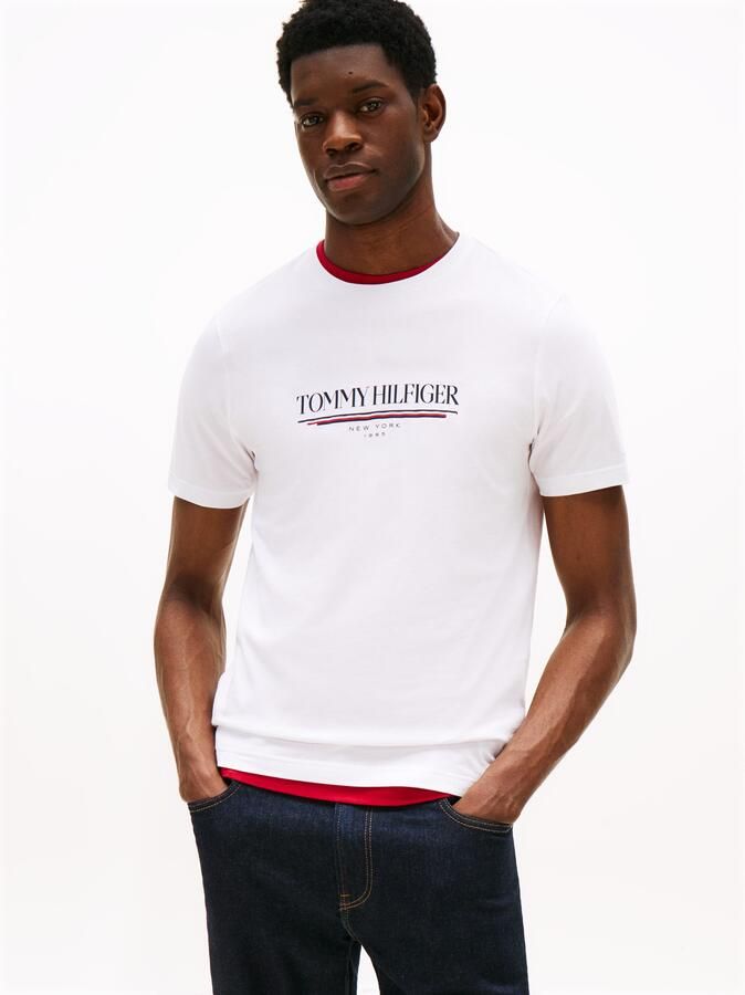 Tommy Hilfiger T-shirt Korte Mouw Logo Crew Graphic T-Shirt White - Foto 7