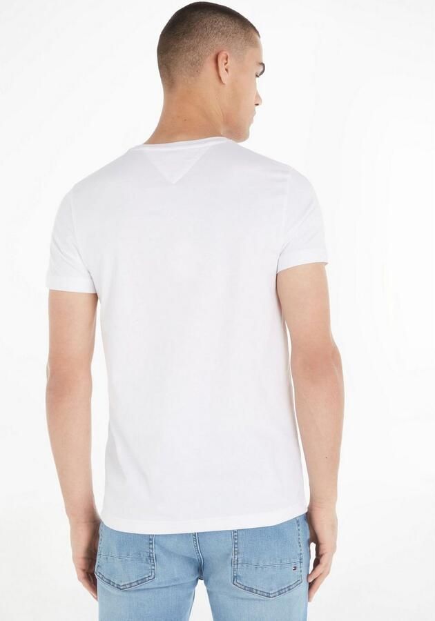 Tommy Hilfiger Heren Polo T-shirt Core Stretch Slim C-neck White Heren - Foto 8