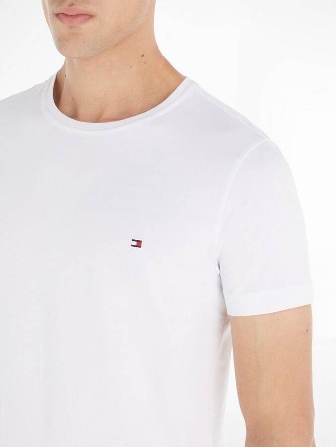 Tommy Hilfiger Heren Polo T-shirt Core Stretch Slim C-neck White Heren - Foto 7